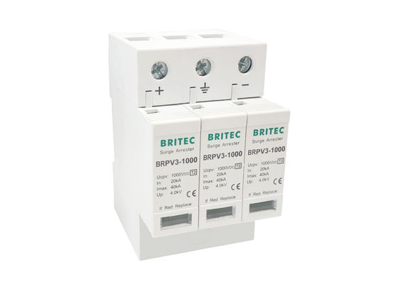 Fotovoltaik Sistem İçin Enerji Yıldırımdan Korunma DC Aşırı Gerilim Koruma Cihazı SPD