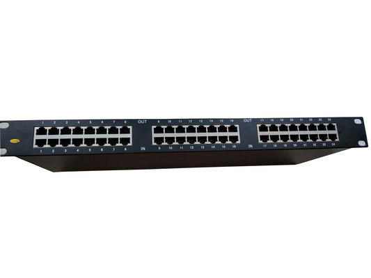 BRRJ45L-4LR 24 Bağlantı Noktalı Rj45 Ethernet Aşırı Gerilim Koruma Cihazı Paratoner Rafa Monte
