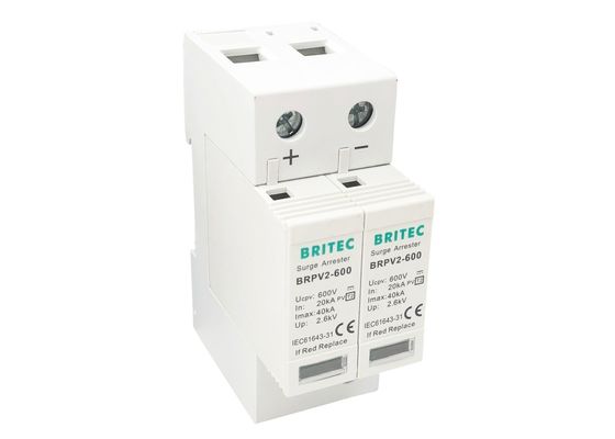 Solar İnverter İçin Takılabilir 2 Kutuplu 600V Solar Parafudr