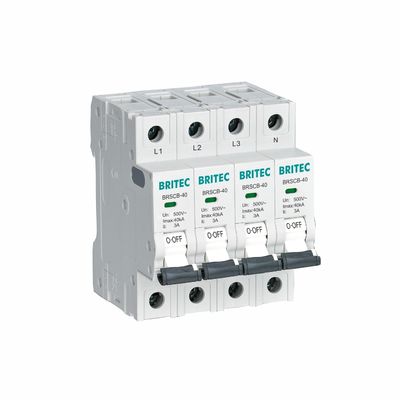 BRSCB-40 Class II 40KA Dedicated Backup Protector Surge Protection Device MCB Özellikle Surge Arrester için tasarlanmıştır.