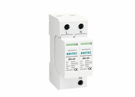 AC Güç Koruması için Bağlanabilir Modül ve UL94-V0 Termoplastik ile 60kA Serbestleme Akımı Aşınma Tutsağı