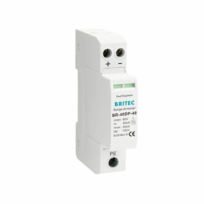 BR-40DP 48 Tipi 2 DC 48V SPD 40kA, Termoplastik UL94-V0 kablosu ile Aşınma Koruyucu Aygıt