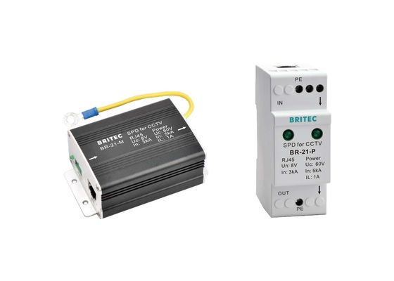 CCTV / CCTV için IEC 61643 - 21 Plastik Elektrik Terminal Bloğu 0,5 A - 21