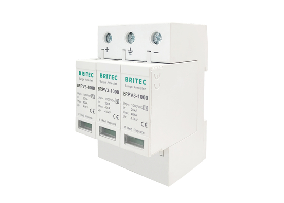 Tip 2 1000V 40ka Pv Aşırı basınç engelleyici SPD TUV Sertifikası IEC61643-31 ile