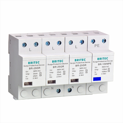 BRITEC BR-50GR 275 2P Spd 50kA Tip 1 Aşırı Gerilim Koruma Cihazı Ac Din Ray Parafudr gök gürültüsü koruyucusu