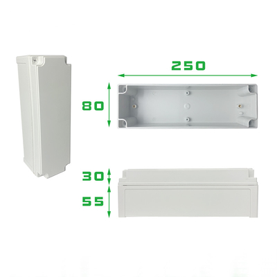 TY-8025085 Dış Elektrikli Bağlantı Kutuları ABS Plastik Proje IP66 Çapraz Bağlantı Değiştirme Kutusu