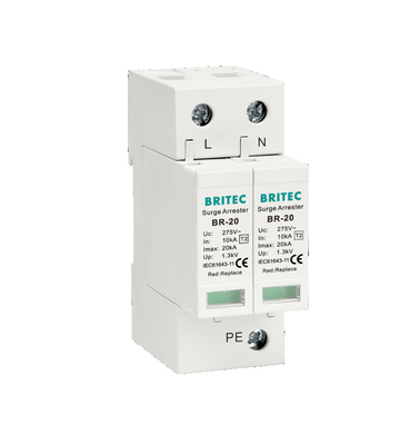 BR-20 2P 20kA Tip 2 Aşırı Gerilim Koruma Cihazı Tek Fazlı Spd Paratoner