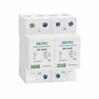 Sınıf I Güç Parafudr 10/350 50KA Tek Faz 150V / 275V / 320V
