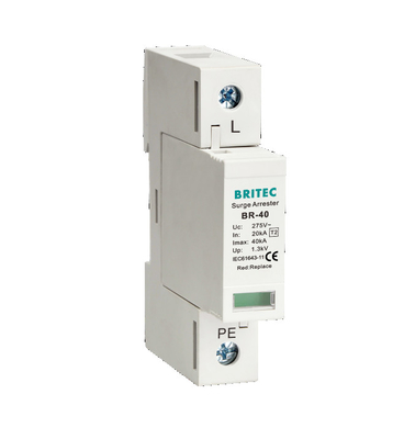 BR-40 1P Tip 2 Aşırı Gerilim Koruma Cihazı aşırı gerilim Koruyucu 40kA 275V tek fazlı spd