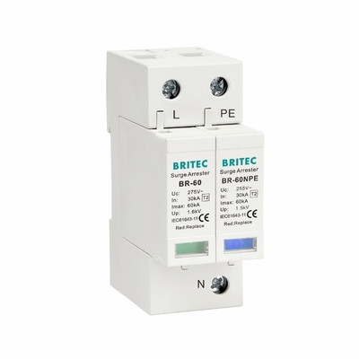 BR-60 1+1 Tip 2 Aşınma Koruyucu Yıldırım Koruma Aygıtı 60KA Sınıf C