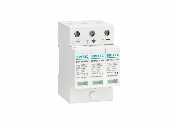 1200 V Güç Dc Dalgalanma Koruyucusu Güneş 3P T2 Paratoner PV SPD
