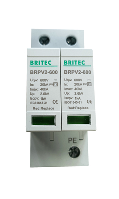 BRPV2 600 600V PV Aşınma Tutuklayıcısı Yıldırım Koruması DC Aşınma Koruma Cihazı