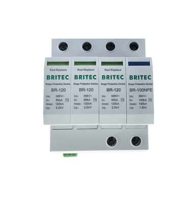 BR-120 Elektriksel Sistemler için 2 Tip Aşırı Değerlendirme Koruyucu Yıldırım Tutsağı TUV/CE/CB/IEC Sertifikalı