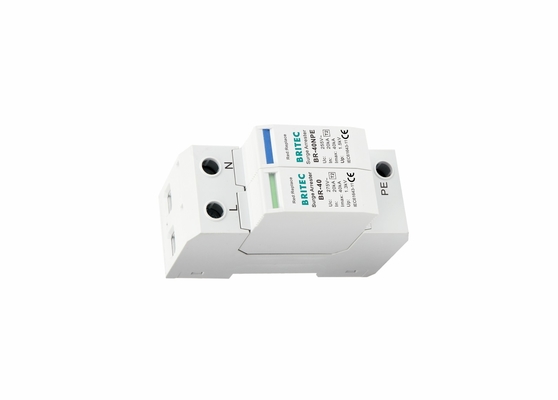 TVSS 150V/275V/320V/385V/440V 40KA Din Rail Power Yıldırım Koruması Aşırı Arestör Tek Fazlı