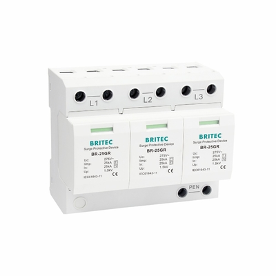 BR-25GR 3P+1 Tip 1 Aşınma Koruma Aygıtı SPD Gök gürültüsü tutuklayıcı kıvılcım boşluğu spd sınıf 1 yıldırım koruyucu