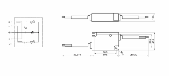 BRLED-08ASC-10 LED koruma için artış koruyucuları 10kv spd LED açık hava aydınlatması