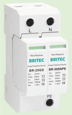 BR-25GS 1+1 spd t1 25ka Aşama Koruyucu Yıldırım Aşama Koruyucu kıvılcım boşluğu tipi spd