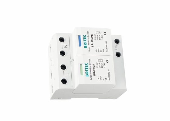 25kA Tek Fazlı Tip 1 Aşırı Gerilim Koruma Cihazı BR-25GR 1P+N