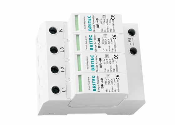 EN 61643-11 Standart 8/20μs Tip 2 Aşınma Koruma Cihazı 35mm Din Rail