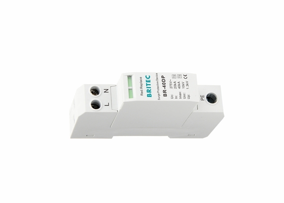 40kA 275V Tek fazlı 2P Tip 2 + 3 Sınıf II + III Aşırı basınç engelleri BR-40DP 2P