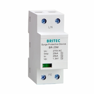 BR-25M 1P T1 Sınıf I+II 25kA Tek Fazlı SPD parafudr yıldırım koruyucu
