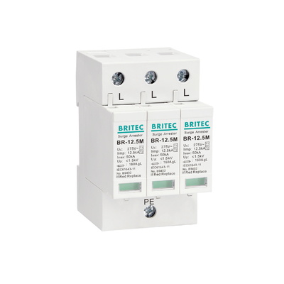 BR-12.5M 1P 12.5kA Tvss Aşırma Koruyucusu Yıldırım baskıcısı Aşırma durdurucusu t1 t2 spd