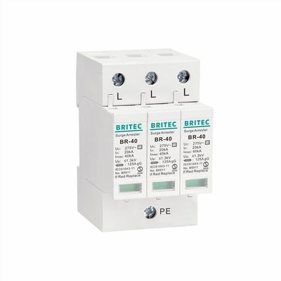 BR-40 2P 40kA 275V Tip 2 Tek Fazlı TVSS SPD Aşırı Gerilim Koruma Cihazı yıldırımdan korunma