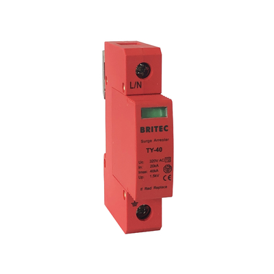 TY-40 1P SPD 40kA Tip 2 Aşırı Gerilim Koruma Cihazı AC Yıldırım Koruyucu spd