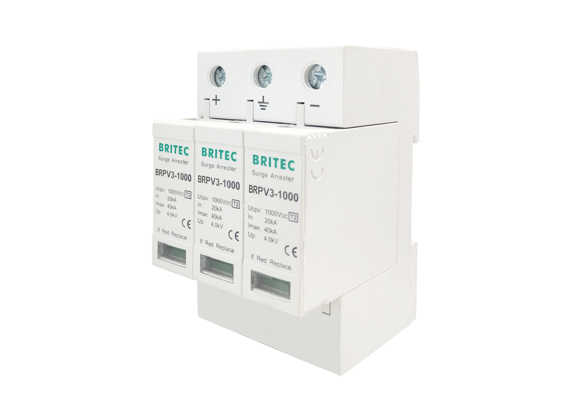 Tip 2 1000V 40ka Pv Aşırı basınç engelleyici SPD TUV Sertifikası IEC61643-31 ile