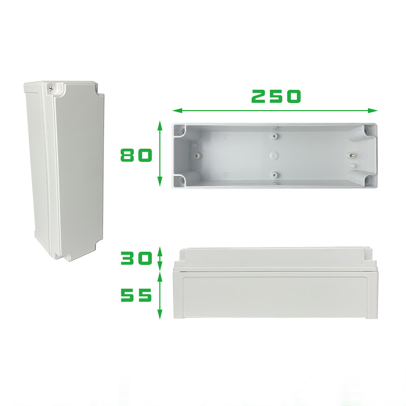 TY-8025085 Dış Elektrikli Bağlantı Kutuları ABS Plastik Proje IP66 Çapraz Bağlantı Değiştirme Kutusu