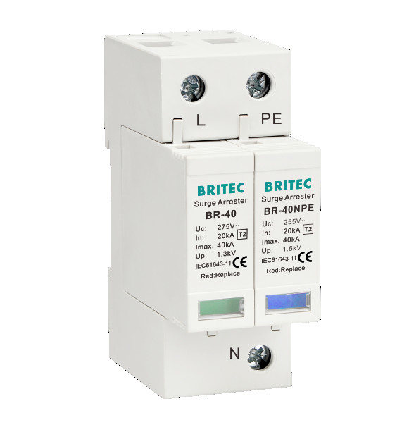 BR-40 1P+1 AC SPD Tip 2 Aşırı Gerilim Koruma Cihazı Parafudr 40kA Tek Fazlı hız