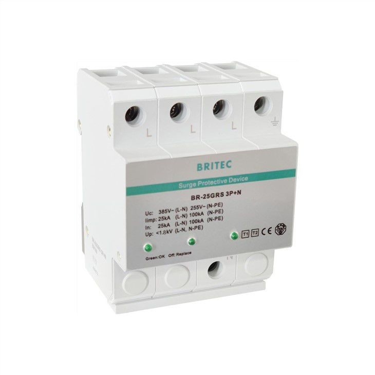 BR-25GRS SPD Aşırı Gerilim Koruyucu Cihaz 3+1 Tip 1 Aşırı Gerilim Saptırıcı Modül