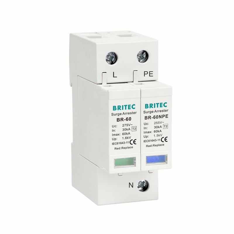 BR-60 1+1 Tip 2 Aşınma Koruyucu Yıldırım Koruma Aygıtı 60KA Sınıf C