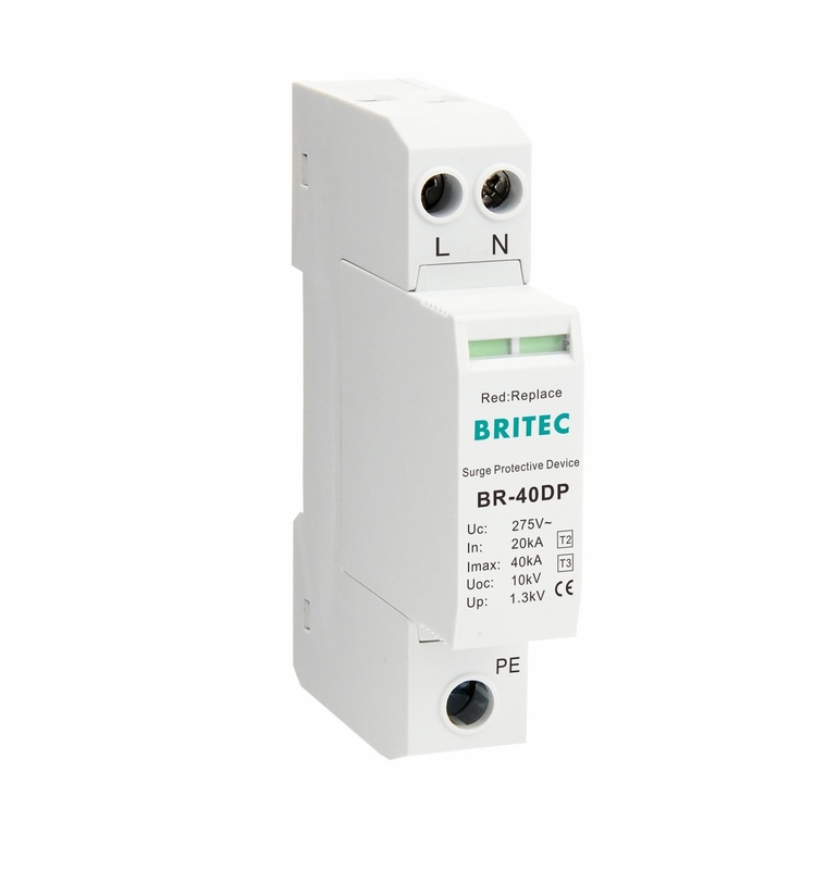 BR-40DP 2P 275v Rating Voltage Aşınma Koruma Cihazı Tip 3 Spd