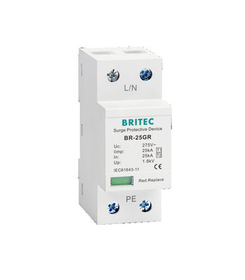 BR-25GR 4P 4P Tip 1 Aşırı Gerilim Koruyucu ac tip 1 spd spd t1 25ka sınıf 1 aşırı gerilim tutucu üç fazlı güç aşırı gerilim koruyucu