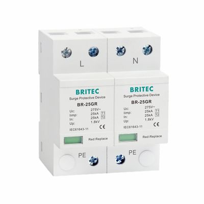 BR-25GR 25KA 2P Aşırı Gerilim Koruyucu Ev Tipi Parafudr 150V / 275V / 320V
