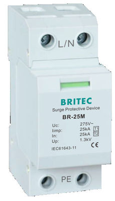 BR-25M 3P+1NPE 25kA T1+T2 varistor dalgalanma durdurucusu B+C Düşük Voltajlı 3 Fazlı AC Spd Yıldırım Koruyucusu