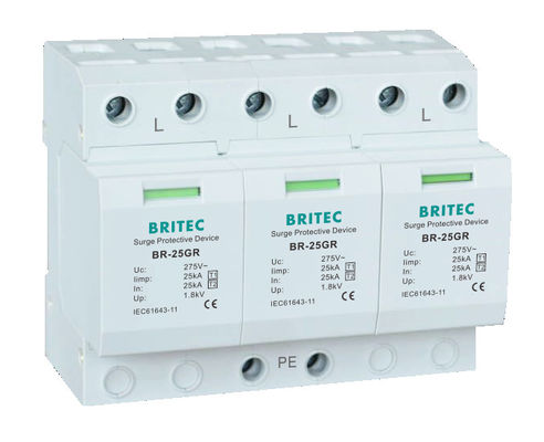 BR-25GR 1P+1 Aşırı Gerilim Koruma Cihazı Tip1 Aşırı Gerilim Bastırıcı Yıldırım Tutucu AC Aşırı Gerilim Bastırıcı