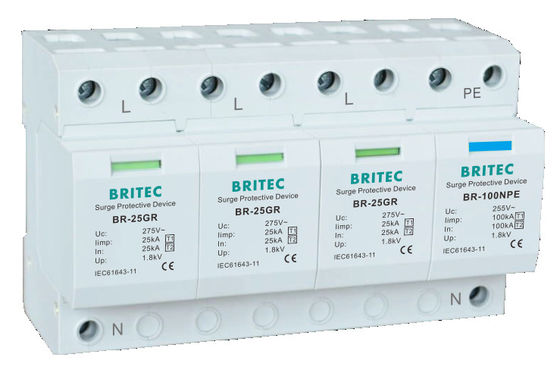 BR-25GR 1P+1 Aşırı Gerilim Koruma Cihazı Tip1 Aşırı Gerilim Bastırıcı Yıldırım Tutucu AC Aşırı Gerilim Bastırıcı