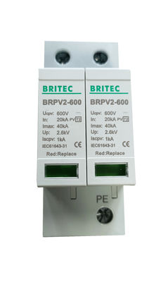 600V Type 2 / Class II PV Surge Arrester with Thermoplastic Material for Lightning Protection (Yıldırım Koruması İçin Termoplastik Malzeme)