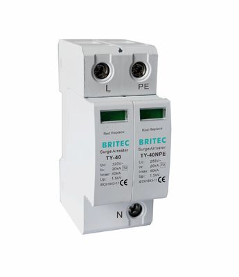 TY-40 3+1 MOV 40kA boşaltma akımı ve termoplastik UL94-V0 kablosu ile güç artışı koruma cihazı