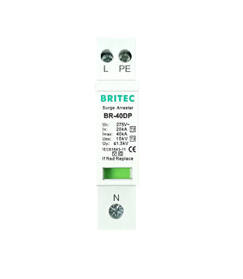 BRITEC BR-40DP 275 3+1P Tip 2 Aşırı Koruma Çin Aşırı Koruma Fabrikası AC yıldırım koruyucu