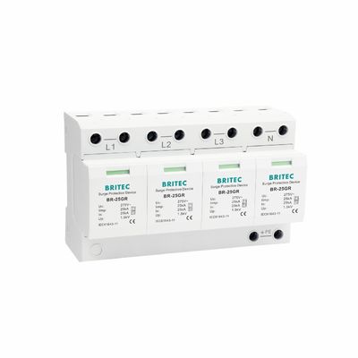 BR-25GR 3P+1 Tip 1 Aşırı Gerilim Koruma Cihazı SPD Yetenekli Gök Gürültüsü Tutucu kıvılcım önleyici boşluk spd sınıf 1 Aşırı Gerilim Yıldırım Koruması