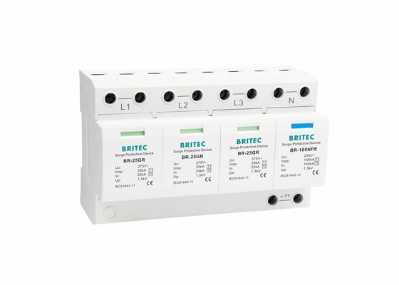 25KA Yıldırımdan Koruma Aşırı Gerilim Sınırlayıcı Termoplastik Üç Fazlı Aşırı Gerilim Koruyucu