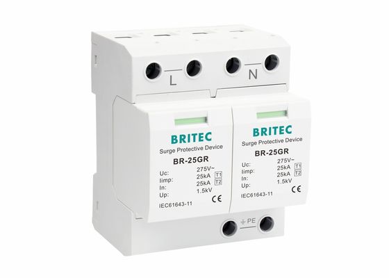 25kA tek fazlı IP20 Tip 1 Aşınma Koruma Cihazı Aşınma Koruyucu