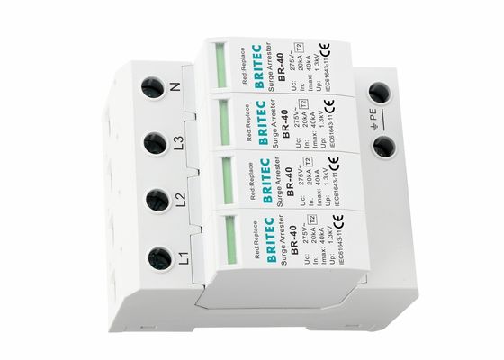 Tip 2 Aşırı Gerilim Koruyucu 4P 40kA Güvenilir Performanslı Aşırı Gerilim Koruyucu