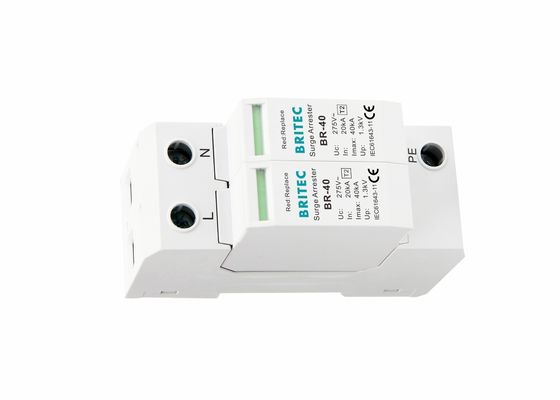 40kA Pluggable Modular Surge Arrestor 320V 2P Type 2 Surge Koruma Cihazı DIN Rail Mount