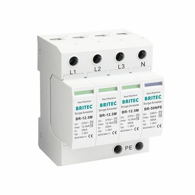 BR-12.5M 4P Tip 1 Aşırı Gerilim Koruma Cihazı spd aşırı gerilim koruyucu ac tip 1 12.5ka spd tip 1 spd Überspannung 12.5ka aşırı gerilim bastırıcı endüstriyel aşırı gerilim koruyucu cihaz