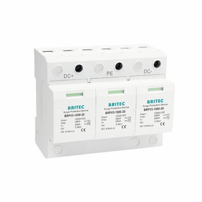 BRPV3-1000-20 Sürekli Aşınma Koruma Aygıtı 1000V Güneş Sistemleri spd 1000v dc t1 t2