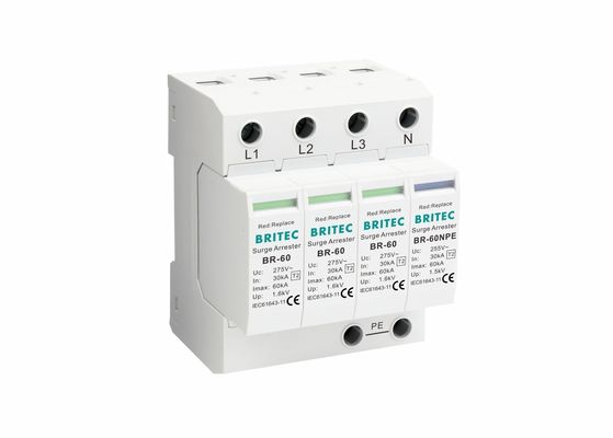 Yıldırımdan Korunma için 3+NPE Tipli 275V 60KA Aşırı Gerilim Koruma Cihazı